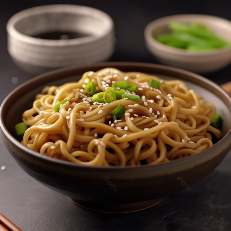 好吃美食小吃葱油拌面热干面,高清,摄影图,摄影图片,图片大全,摄影图免费下载